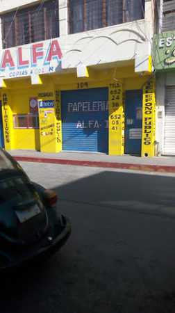 Fotografia tomada fuera de Punto Yastás en Papeleria Alfa - Comercio en Villaflores, Chis.